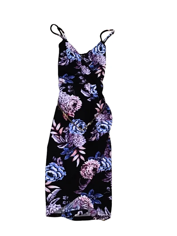 Black & Purple Dress Casual Short Love, Size Xl