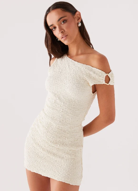 Farah Off Shoulder Mini Dress - White