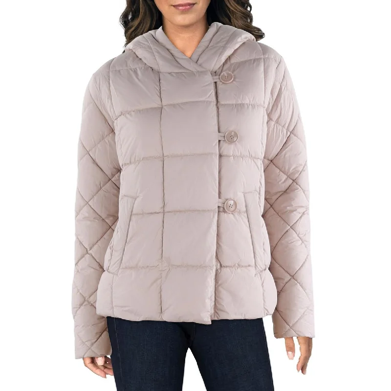 Womens Quilted Hooded Puffer Jacket